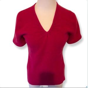 👇🏻$Reduced to lowest price. Dainty Cashmere short sleeve sweater shirt.